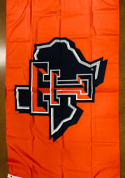 Texas Tech Red Raiders State Shape Red Silk Screen Grommet Flag