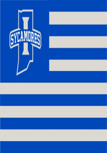 Indiana State Sycamores Americana Blue Silk Screen Grommet Flag