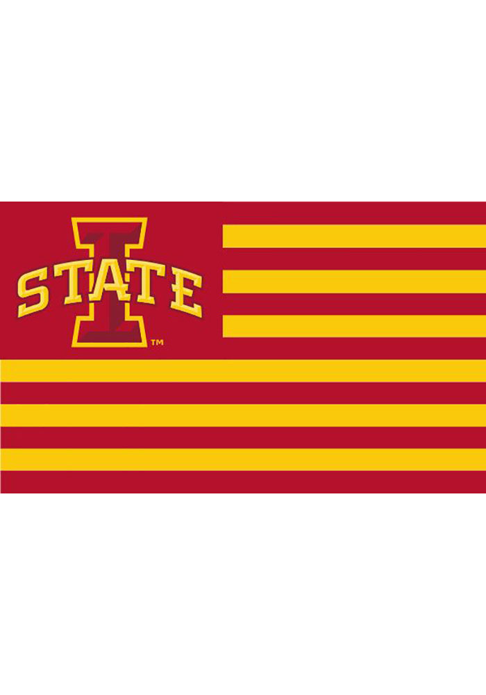 Iowa State Cyclones Nations Red Silk Screen Grommet Flag
