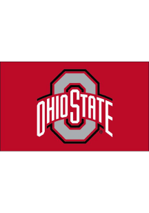Ohio State Buckeyes Basic Logo Red Silk Screen Grommet Flag