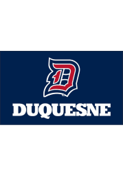 Duquesne Dukes Basic Logo Blue Silk Screen Grommet Flag