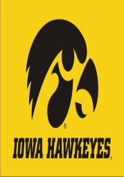 Iowa Hawkeyes 3x5 Ft Gold Silk Screen Grommet Flag