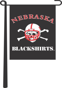 Black Nebraska Cornhuskers 13X18 Inch Garden Flag