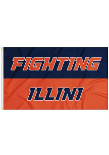 Illinois Fighting Illini 3x5 Fighting Illini Orange Silk Screen Grommet Flag