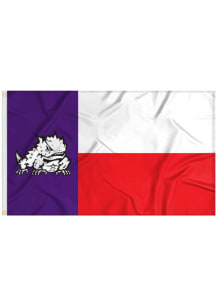 TCU Horned Frogs Texas Flag 3x5 Purple Silk Screen Grommet Flag