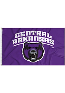 Central Arkansas Bears 3x5 Team Logo Silk Screen Grommet Flag - Purple