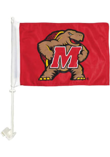 Red Maryland Terrapins 11x16 Car Flag