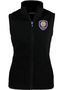 Cutter and Buck Orlando City SC Womens Black Cascade Sherpa Vest