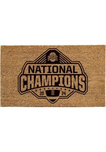 Brown Ohio State Buckeyes 2024 Football National Champions Door Mat