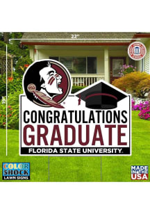 Florida State Seminoles Congratulations Graduate Yard Sign - White