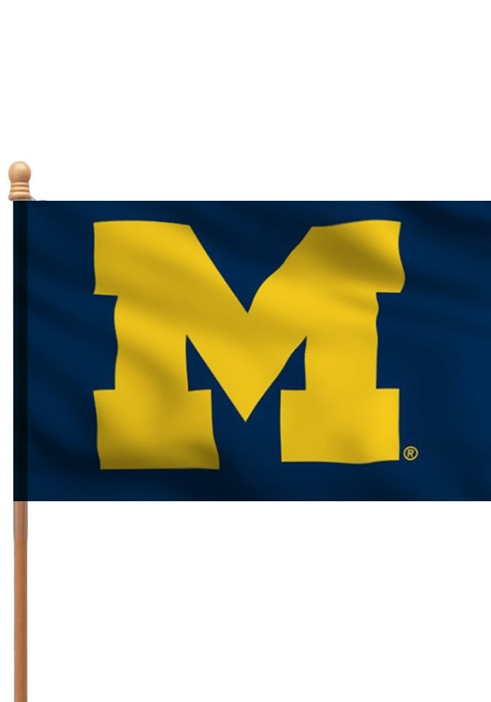Bandiera Michigan Wolverines 3x5 Piedi, College NCAA, Blu, Per Tifosi