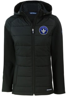 Cutter and Buck Montreal Impact Womens Black Evoke Hood Heavy Weight Jacket