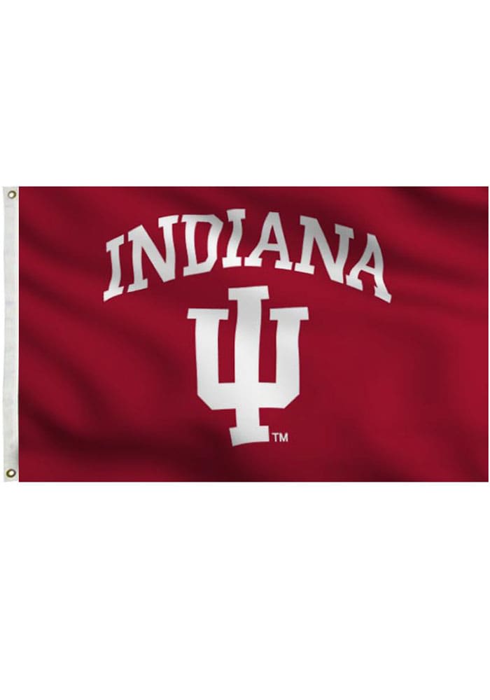 Indiana Hoosiers Red Grommet Silk Screen Grommet Flag