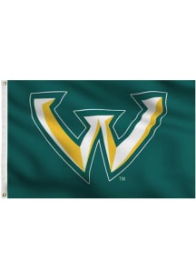 Wayne State Warriors Team Logo Green Silk Screen Grommet Flag