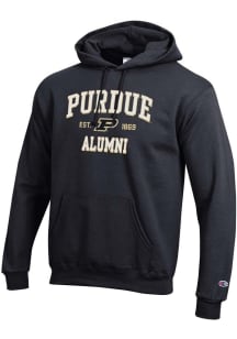 Mens Purdue Boilermakers Black Champion Est Alumni Powerblend Hooded Sweatshirt