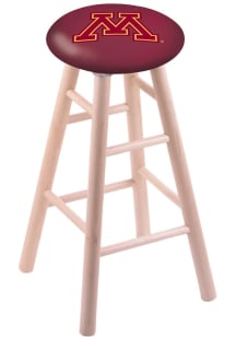 Brown Minnesota Golden Gophers Round Cushion Maple Pub Stool