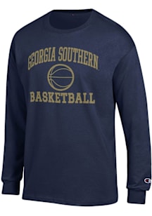 Champion Georgia Southern Eagles Navy Blue Basketball Jersey Long Sleeve T Shirt