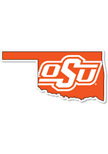 Oklahoma State Cowboys 2" State Outline Dizzler Stickers - Orange