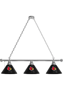 Louisville Cardinals 3 Shade Silver Billiard Lamp