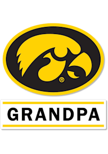 Iowa Hawkeyes 3 Inch Grandpa Auto Decal - Gold