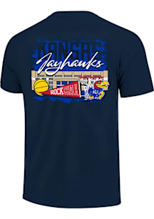 Kansas Jayhawks Navy Blue Memorabilia Basketball Short Sleeve T Shirt