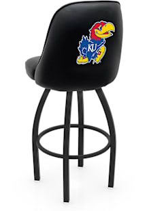Kansas Jayhawks Padded Swivel Pub Stool - Black
