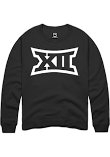 Summit Sportswear Big 12 Mens Black Primary Logo Long Sleeve Crew Sweatshirt