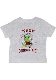 Vive La Fete Troy Trojans Infant Dino-Riffic Short Sleeve T-Shirt Grey