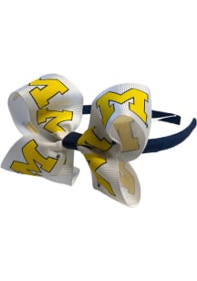 Jr Bow Michigan Wolverines Youth Headband - White