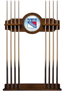 New York Rangers Solid Wood Cue Rack Pool Table