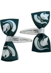 2 Pack Clippie Michigan State Spartans Baby Hair Barrette - Green