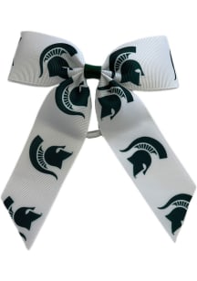 Cheer Michigan State Spartans Kids Hair Ribbons - White