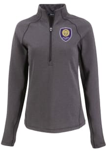 Cutter and Buck Orlando City SC Womens Black Pehastin Qtr Zip