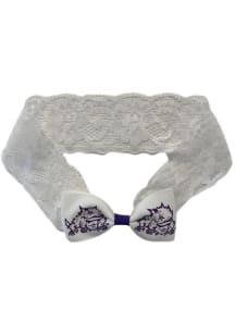 TCU Horned Frogs Horned Frog Logo Baby Lace Baby Headband