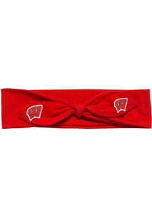 Knotted Bow Wisconsin Badgers Youth Headband - Red