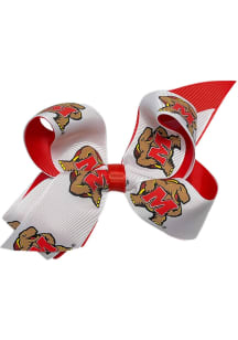 Two Tone Maryland Terrapins Kids Hair Barrette - Red