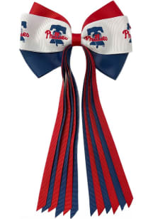 Philadelphia Phillies Streamer Bow Bell Logo Kids Hair Ribbons