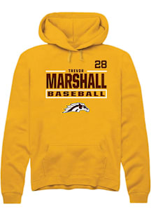 Trevor Marshall Western Michigan Broncos Mens Gold NIL Stacked Box Player Hood