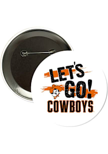 Oklahoma State Cowboys 3" Lets Go Button - Orange