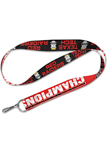 Texas Tech Red Raiders 2025 Big 12 Champions Lanyard - White