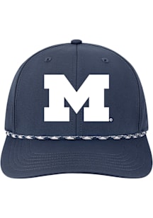 Michigan Wolverines Mens Navy Blue Back Nine Stretch Fit Wordmark Flex Hat
