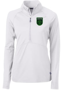 Cutter and Buck Austin FC Womens White Adapt Eco Qtr Zip Pullover
