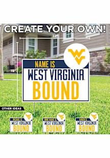 West Virginia Mountaineers Personalized School Bound Yard Sign - White