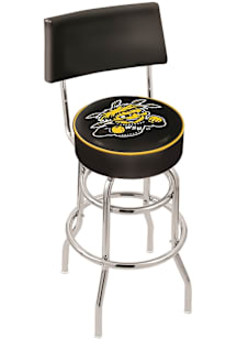 Wichita State Shockers Double-Ring Swivel with Back Pub Stool - Black