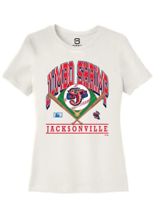 Summit Sportswear Jacksonville Jumbo Shrimp Womens White Homefield Short Sleeve T-Shirt