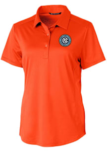 Cutter and Buck New York City FC Womens Orange Prospect Short Sleeve Polo Shirt