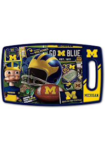 Navy Blue Michigan Wolverines Retro Kitchen Cutting Board