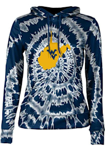 ProSphere West Virginia Mountaineers Womens White Tie Dye Hooded Sweatshirt
