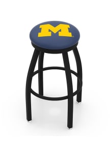 Black Michigan Wolverines Black Pub Stool
