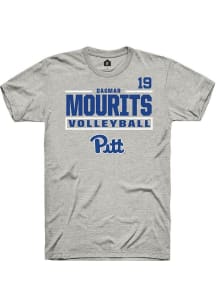 Dagmar Mourits Rally Mens Ash Pitt Panthers NIL Stacked Box Player T Shirt